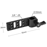 CGPro D-tap Male to 4-Port Female Power Splitter Hub With 15mm Rod Clamp Power Adapter - CINEGEARPRO