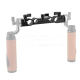 CGPro 15mm & 19mm Dual-port Rod Clamp Crossbar With Dual ARRI Rosette Mount Clamp - CINEGEARPRO
