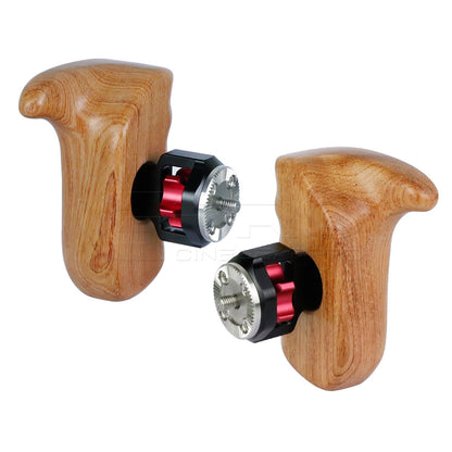 CGPro Wooden Handle Grip with ARRI Rosette Mount handle - CINEGEARPRO