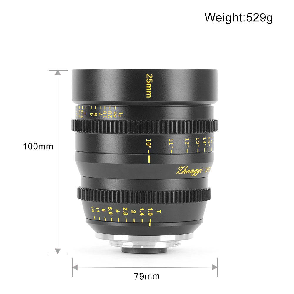 Mitakon 25mm T1.0 Speedmaster Cinema Lens MFT Mount