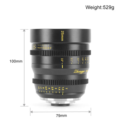 Mitakon 25mm T1.0 Speedmaster Cinema Lens MFT Mount