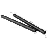 CGPro 15mm Aluminum Rod  Extension M12 Thread 4-18 inch (Pair) Support Rods - CINEGEARPRO