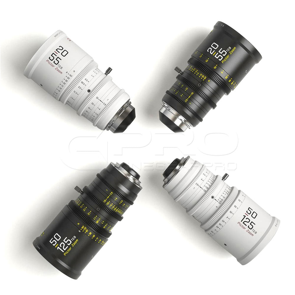 DZOFILM Pictor Zoom Dual Lens Bundle 20-55mm + 50-125mm T2.8 Limited Edition (PL&EF interchangeable Mount, White)