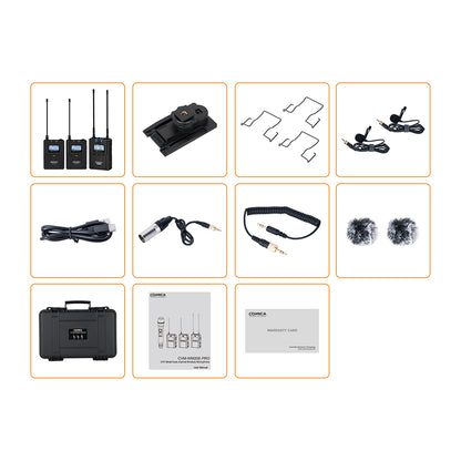 COMICA CVM-WM200 PRO UHF Metal Dual-channel Wireless Microphone