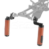 CGPro ARRI Rosette Leather Handgrip M6 Male Threads For DSLR Shoulder Rig (A Pair)  - CINEGEARPRO