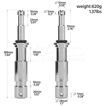 CINEGRIPPRO G01034 1/8" (28 mm) and 5/8" (16 mm) Adapter Pin