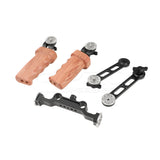 CGPro Wooden Grip With Top ARRI Rosette M6 Thread Connection For DLSR Camera Shoulder Mount Rig Rod Handles - CINEGEARPRO