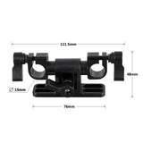 CGPro Adjustable 15mm Dual Rod Clamp With 360° Swivel Rod Adapter Rod Clamps - CINEGEARPRO