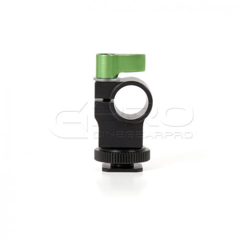 LanParte HSRM-01 15mm rod clamp with a male cold shoe adapter