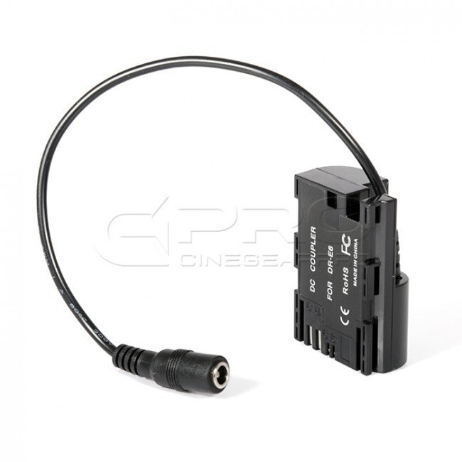 LanParte E6P-01 Canon LP-E6 DC Coupler/Dummy Battery for 5D MKII III 7D 6D DC Coupler/Dummy Battery - CINEGEARPRO