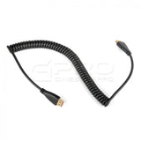 CGPro AM-AM-SC 0.5M High Speed HDMI (A) to HDMI (A) Spring Curl Flexible Cable V1.4 (3D/4K) HDMI Cable - CINEGEARPRO