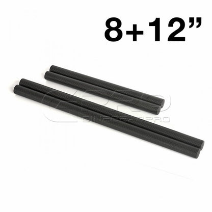 LanParte CFR-200 CFR-300 High Strength 15mm Carbon Fibre Rods (8 - 18 inch) Support Rods - CINEGEARPRO