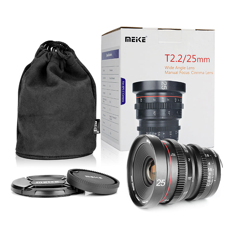 MEIKE 25mm T2.2 Manual Focus Cinema Prime Lens Lens - CINEGEARPRO