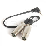CGPro Dual Female XLR Cable to 3.5mm jack Audio Cable - CINEGEARPRO