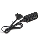 CGPro Male D-Tap Power Tap to 4 Female D-Tap P-Tap Hub Adapter for Photography Power Power Cable - CINEGEARPRO