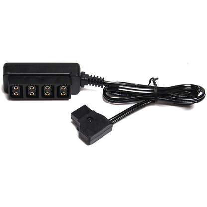 CGPro Male D-Tap Power Tap to 4 Female D-Tap P-Tap Hub Adapter for Photography Power Power Cable - CINEGEARPRO
