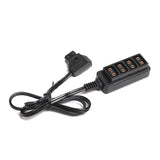 CGPro Male D-Tap Power Tap to 4 Female D-Tap P-Tap Hub Adapter for Photography Power Power Cable - CINEGEARPRO