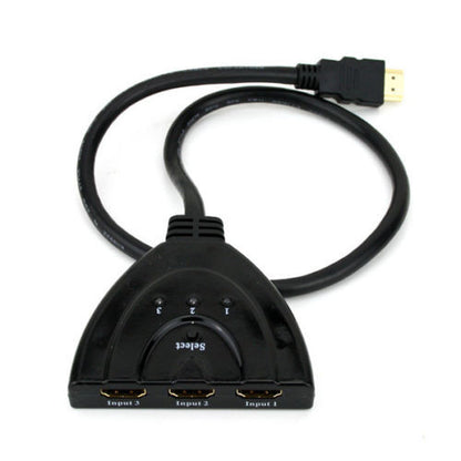CGPro 3 Ports HDMI 1.3 Splitter Switcher 3x1 Auto Switch 3-In-1-Out With 50 CM Pigtail Cable HDMI Cable - CINEGEARPRO