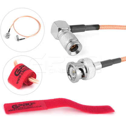 CGPro Ultra Thin Right Angled 1.0/2.3 DIN to BNC Male HD-SDI 6G-SDI Cable SDI Cable - CINEGEARPRO