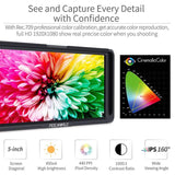 FEELWORLD F5 5 Inch Monitor w/ Tilt Arm IPS Full HD 4K HDMI In/Out Monitor - CINEGEARPRO