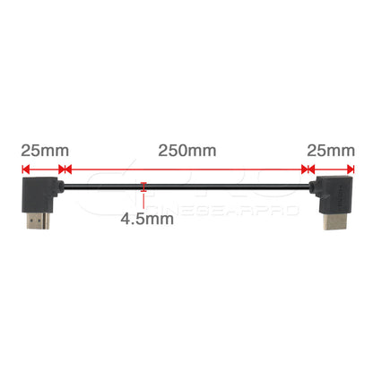 CGPro 90 degree Right Angled HDMI Cable Type A To Type A Version 1.4