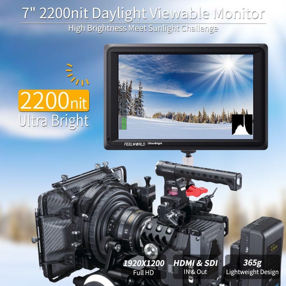 FEELWORLD FW279S 7 Inch 2200nit Daylight Viewable Monitor 3G-SDI 4K HDMI In/Out Monitor - CINEGEARPRO